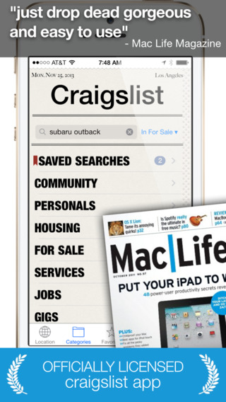 Daily an app for craigslist for iPhone - Shopping Cars Dating Jobs + Other Mobile Classifieds