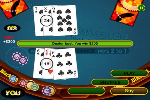 21 + Blackjack Classic Vegas Casino Games Free screenshot 2