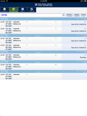 【免費旅遊App】Hong Kong Airport - Flight Info.-APP點子