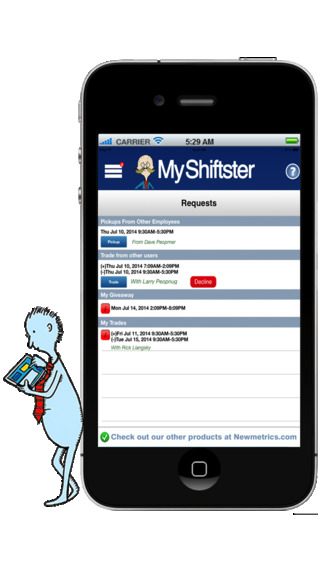 【免費生產應用App】MyShiftster-APP點子