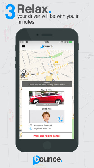 【免費旅遊App】Bounce - The Minicab App-APP點子