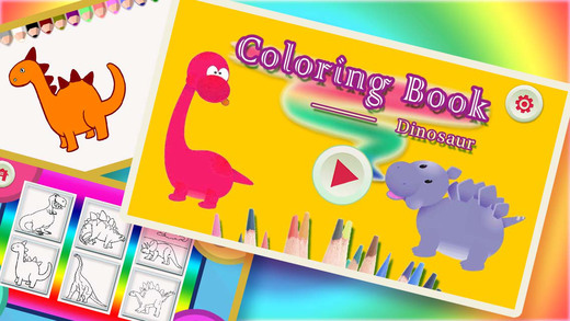 Finger Painting Coloring Book For Children - Doodle To Draw Dinosaur