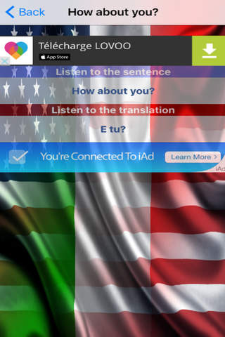 USA Italy Sentences - English Italian Audio Sentence Voice Phrases Inglese Italiano United-States screenshot 4