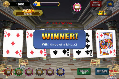 Video Poker: Pharaohs Gold Vegas Jackpot screenshot 3