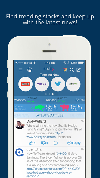 Scutify - Most innovative Social Network for Investors