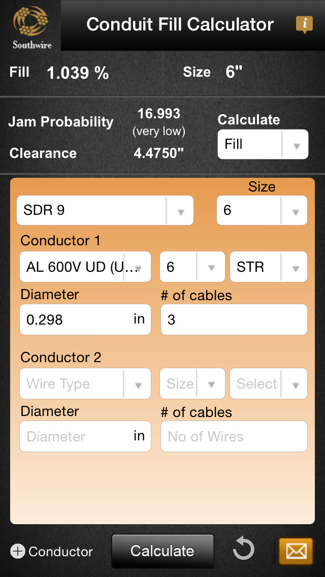 Southwire? Conduit Fill Calculator (ios)