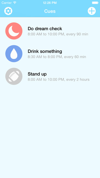 Cues - quick reminders throughout your day