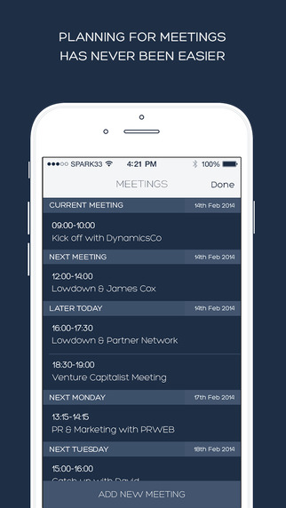 Lowdown - Business Meetings Daily Meeting Planner Calendar Agenda Organiser