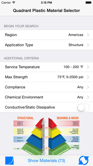 【免費生產應用App】Quadrant Plastic Material Selector-APP點子