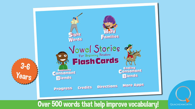 Vowel Stories for Beginning Readers: Flash Cards Learn sight words blends and word families for kind