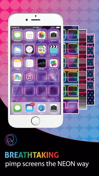 【免費工具App】Neon Wallpapers ™ Pro - Colorful & vibrant backgrounds of flashy & shiny screens for iPhone 6, 6 Plus, iOS 8-APP點子