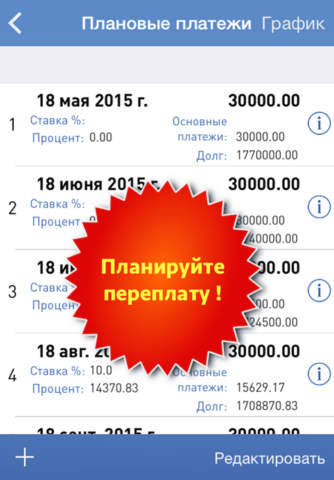 Saving on Loan: iLoan Tracker - Calculation of Overpayment screenshot 4