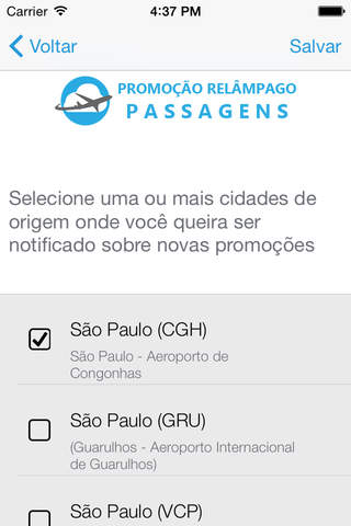 Promoção Relâmpago Passagens screenshot 2