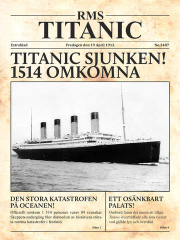 Extrablad - Titanic