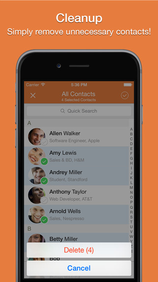 【免費生產應用App】Cleaner Pro – Remove Duplicate Contacts for Addressbook iCloud Gmail Outlook & Yahoo contacts-APP點子