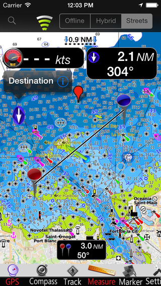 Brittany GPS Nautical charts