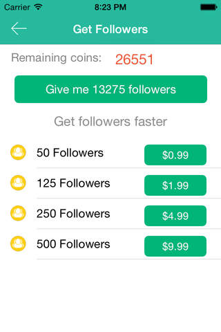 FollowMe -- let you get more followers on Instagram, Get Free or Buy More Followers for Instagram screenshot 3
