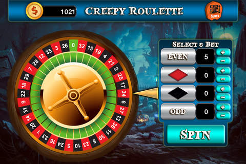 Halloween Slots - Trick or Treat, Creepy Roulette & Blackjack Bonus screenshot 2