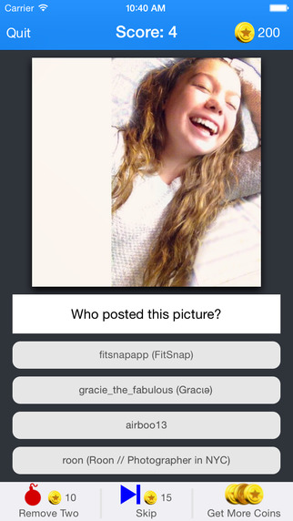 PicSlam - The picture game for Instagram where you guess the photos posted by your friends and celeb