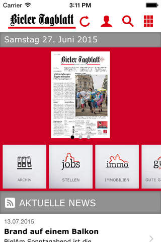 Bieler Tagblatt screenshot 2