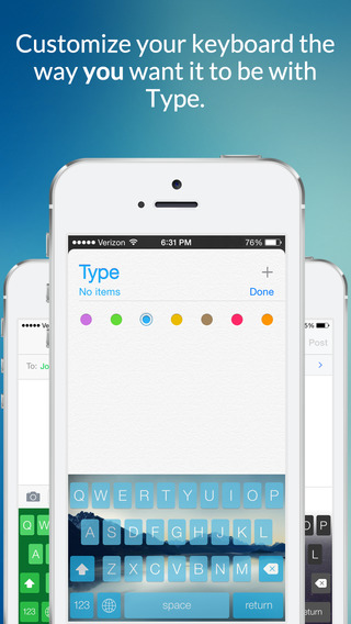Type: Custom Keyboard Creator + Color Keyboards for iOS 8 with Themes