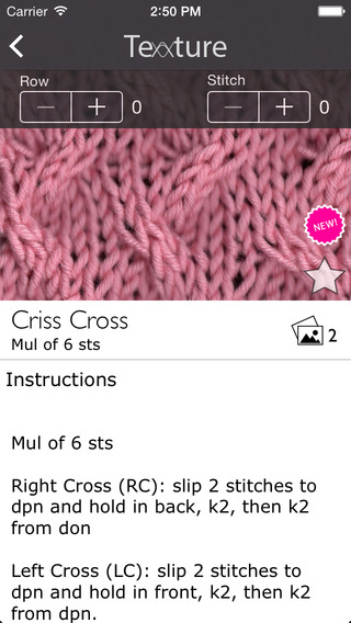 【免費生活App】knit Texxture Lite: A Knitter's Stitch Dictionary-APP點子