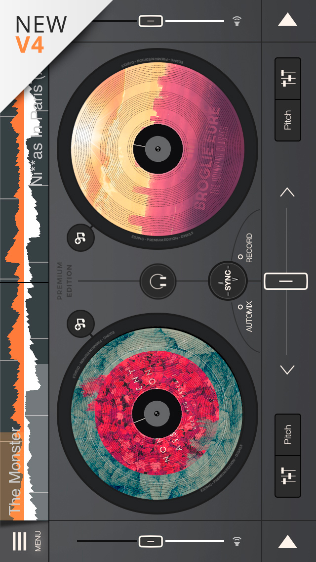 edjing DJ Mix Premium Edition - mixer console studio for iPhone Screenshot 1