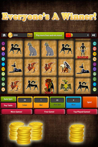 Pharaoh Slots Bonanza - Godus Family Slot Machine Game To Win Feud XP LT Free screenshot 3