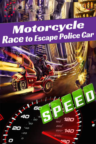 Outlaw Biker Motorcycle Race to Escape Police Car - Top Speed Motor Bike Road Racing,Free screenshot 2