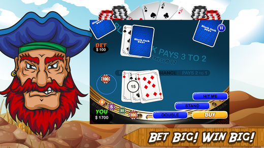 【免費遊戲App】Blackjack FREE - Pirate Pocket Aces-APP點子