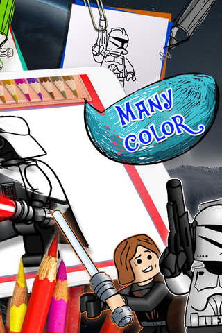 Coloring Book Painting Pictures Free - "Lego Star Wars edition" screenshot 2