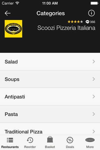Scoozi Pizza Delivery Bangkok สั่งอาหารเดลิเวอรี่สไตล์อิตาเลี่ยน  สั่งพิซซา, พาสต้า, แซนวิช, สลัด screenshot 3