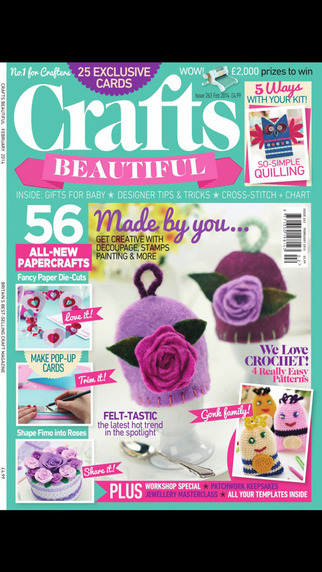 Crafts Beautiful – craft magazine specialising in knitting crochet quilling felting embossing and mu