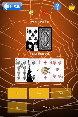 AAA 21. Halloween Blackjack Casino Free screenshot 4