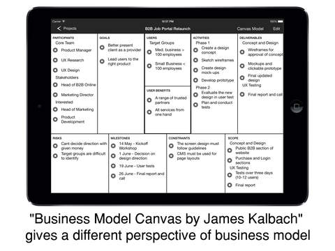 Business Model Canvas screenshot 2