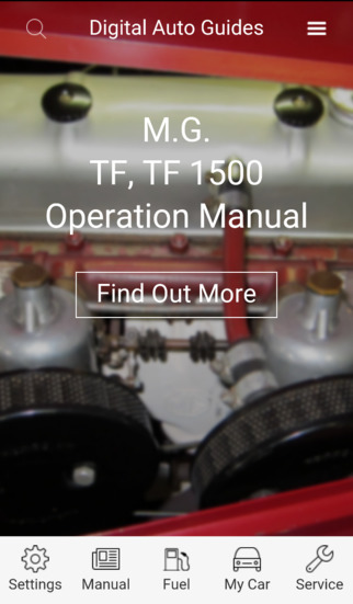 Digital Auto Guides M.G. TF Operation Manual
