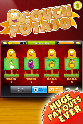5-Reel Couch Potato Slots - Win Progressive Chips 777 Bonuses Jackpots Macau Bonanza screenshot 2