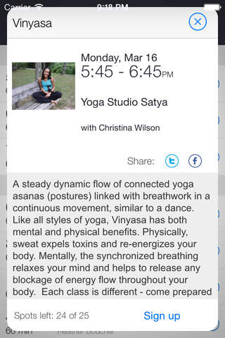Yoga Studio Satya screenshot 2