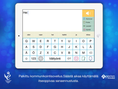 【免費教育App】Predictable Suomi - tekstipohjainen kommunikointisovellus-APP點子