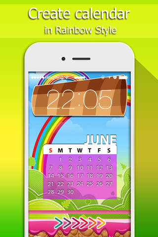Lock Screen Design : Rainbow Wallpapers Quotes and Calendar Fashion Themes screenshot 3