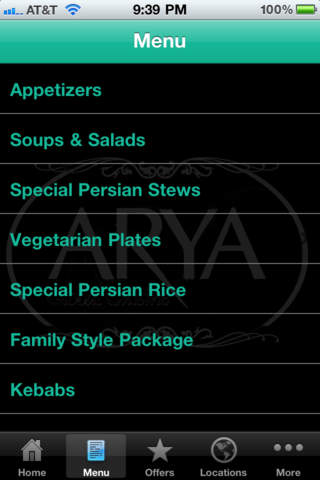 Arya Global Cuisine screenshot 2