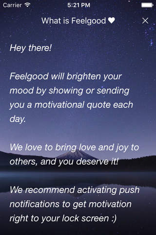 Feelgood - Personal motivation screenshot 3