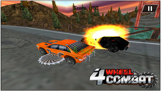 【免費遊戲App】4 Wheel Combat ( 3d Car Racing Action Game )-APP點子