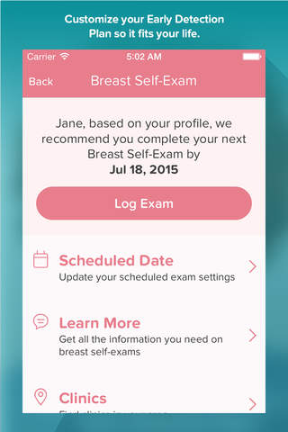 Early Detection Plan: Breast Cancer screenshot 3