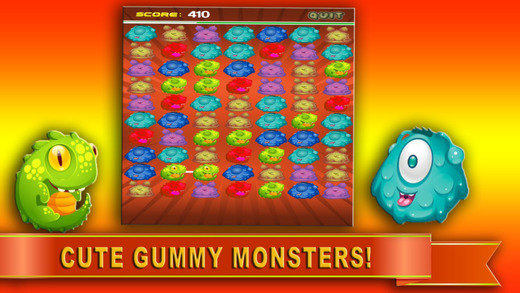 【免費遊戲App】Aaaaah! Gummy Monsters Match Jelly Drop 3-APP點子