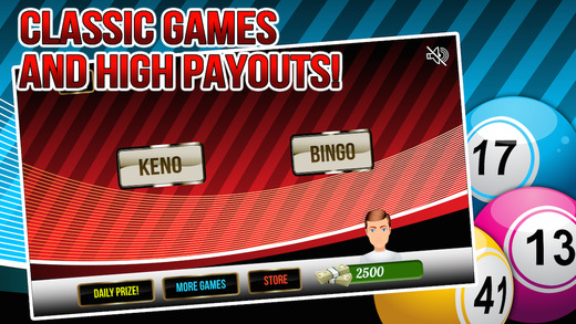 Super Bingo Casino with Keno Blitz and Prize Wheel Fun