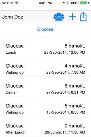 Diabetes Journal for iOS screenshot 2