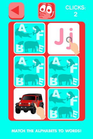 Kids Memory Match : Alphabets To Words screenshot 2