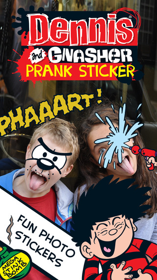 Dennis Gnasher’s Prank Sticker – the ultimate menacing photo app