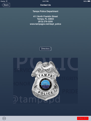 【免費書籍App】Tampa Police Department-APP點子